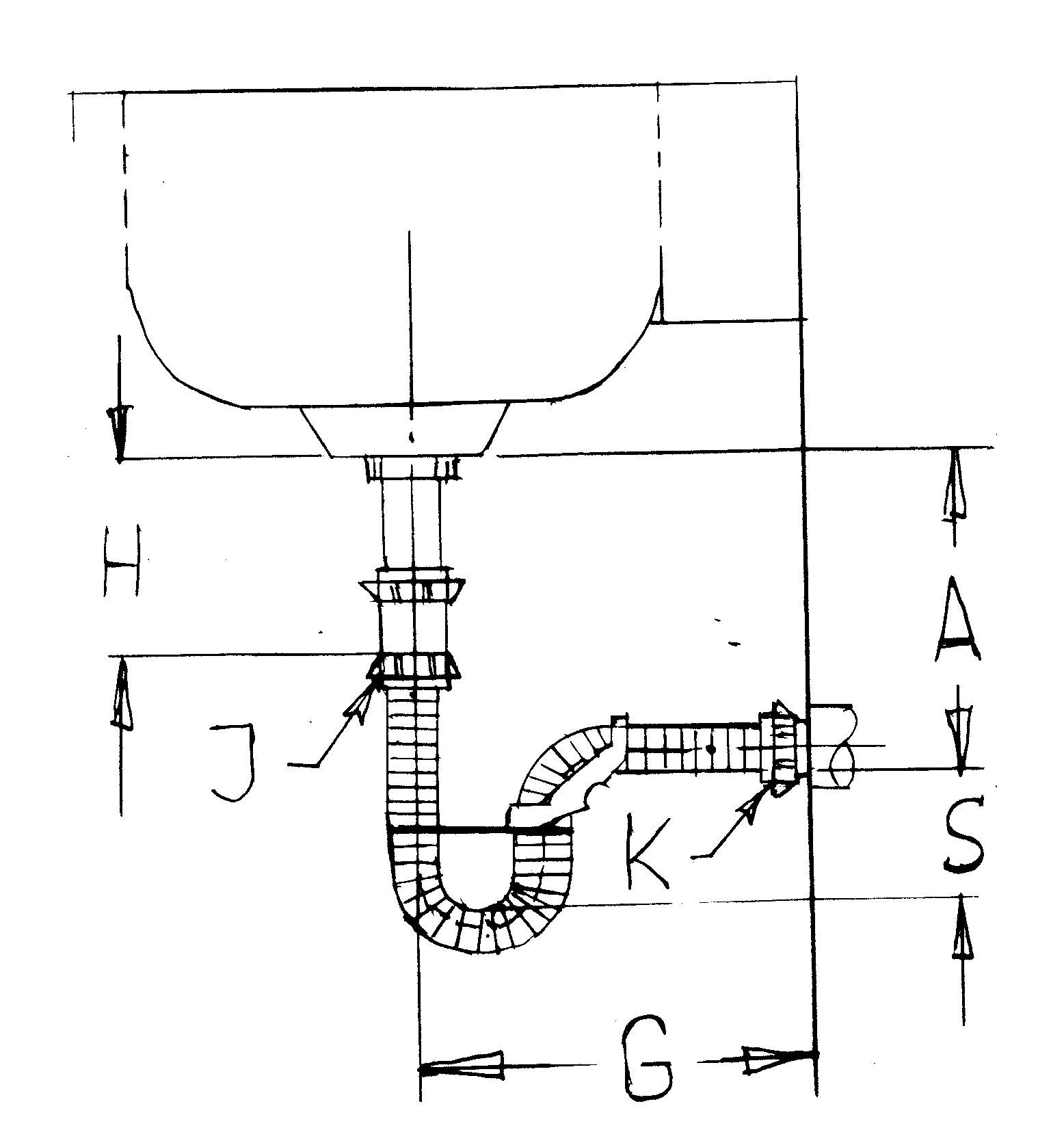 washing machine p trap height